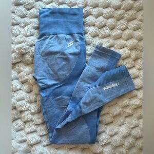 DOYOUEVEN Heathered Blue Seamless High-Waist Leggings